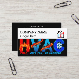 Custom HVAC Business Card with Company Logo slog 4 Visitekaartje