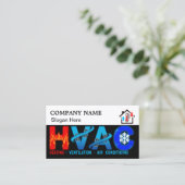 Custom HVAC Business Card with Company Logo slog 5 Visitekaartje (Staand voorkant)