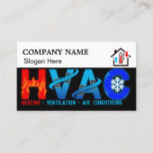 Custom HVAC Business Card with Company Logo slog 5 Visitekaartje (Voorkant)