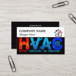 Custom HVAC Business Card with Company Logo slog 6 Visitekaartje