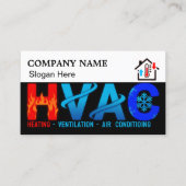 Custom HVAC Business Card with Company Logo slog 6 Visitekaartje (Voorkant)