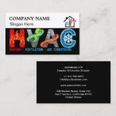 Custom HVAC Business Card with Company Logo & Slog Visitekaartje (Voorkant / Achterkant)