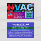 Custom HVAC Company Logo Qr Code | Professional AC Visitekaartje