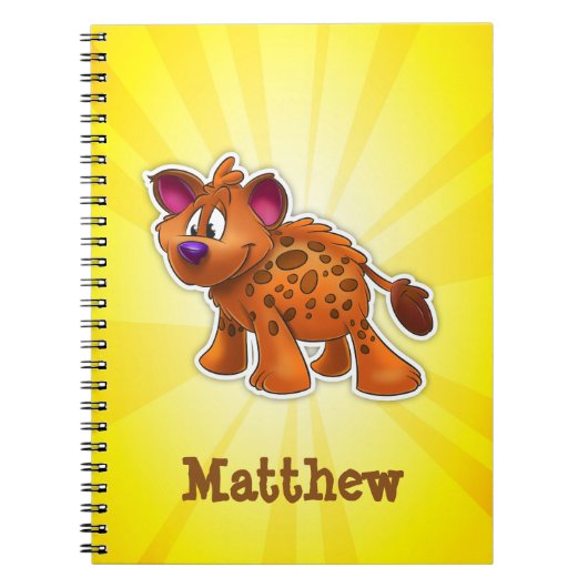 Custom Hyena Notitieboek Yellow (Voorkant)