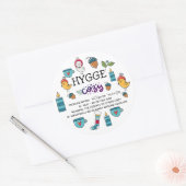 Custom Hygge Betekenis Uitspraak Schattig Doodles Ronde Sticker (Envelop)