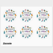 Custom Hygge Betekenis Uitspraak Schattig Doodles Ronde Sticker (Vel)