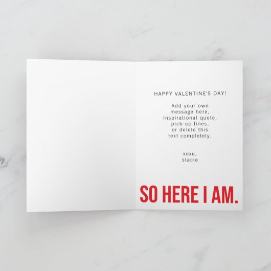 CUSTOM I am Sarcastic Romantic Humor Funny Kaart (Binnen)