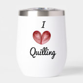 Custom I (hart) Quilling, Witte Drank Tumbler (Voorkant)