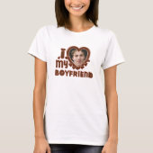 Custom I Heart My Boyfriend Photo T-shirt (Voorkant)