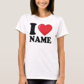 Custom I Heart Shirt, Ik hou van T-shirt (Voorkant)
