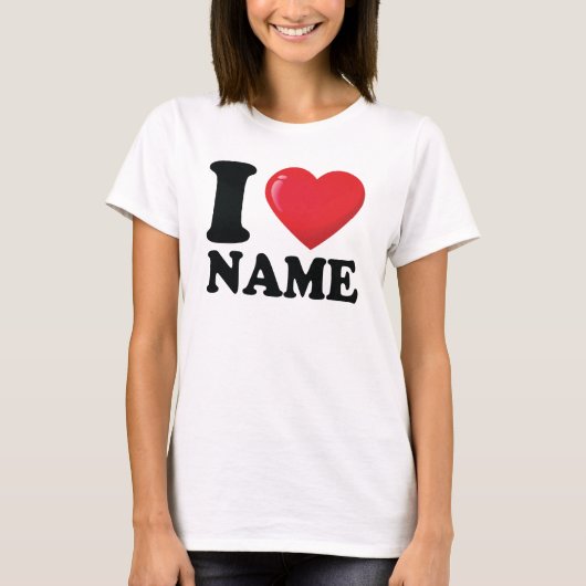 Custom I Heart Shirt, Ik hou van T-shirt (Voorkant)