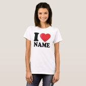 Custom I Heart Shirt, Ik hou van T-shirt (Voorkant volledig)