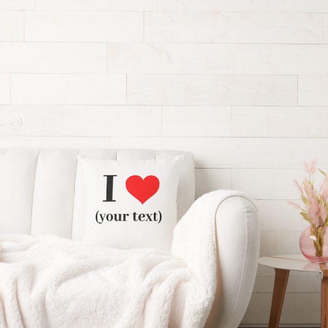CUSTOM! I Heart Sierkussen 16" x 16" (Bank)