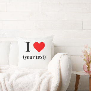 CUSTOM! I Heart Sierkussen 20" x 20"