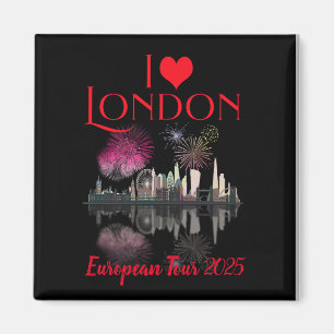 Custom I Love London Skyline King Kroning Magneet