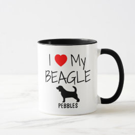 Custom I Love My Beagle Mok