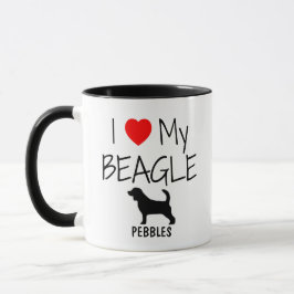 Custom I Love My Beagle Mok
