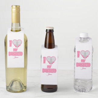 Custom I Love My Boyfriend – Add Photo & Name Flessenhanger