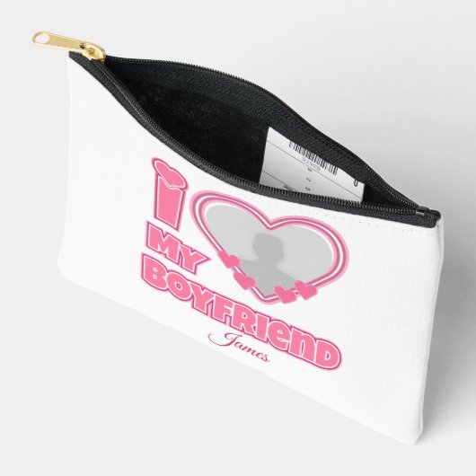 Custom I Love My Boyfriend – Foto en naam toevoege Etui (Open)