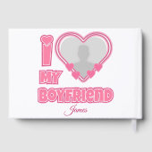 Custom I Love My Boyfriend – Foto en naam toevoege Gastenboek (Achterkant)