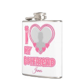 Custom I Love My Boyfriend – Foto en naam toevoege Heupfles (Links)