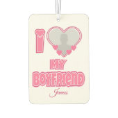 Custom I Love My Boyfriend – Foto en naam toevoege Luchtverfrisser (Achterkant)