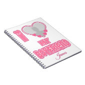Custom I Love My Boyfriend – Foto en naam toevoege Notitieboek (Rechterzijde)