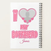 Custom I Love My Boyfriend – Foto en naam toevoege Planner (Achterkant)