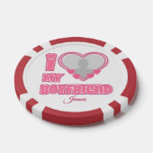 Custom I Love My Boyfriend – Foto en naam toevoege Poker Chips (Enkel)