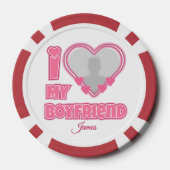 Custom I Love My Boyfriend – Foto en naam toevoege Poker Chips (Achterkant)
