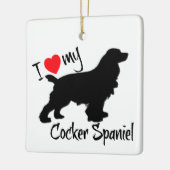 CUSTOM I Love My Cocker Spaniel Dog Keramisch Ornament (Links)