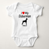 CUSTOM I Love My Doberman Pinscher Dog Romper (Voorkant)