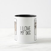 Custom I LOVE MY DOG Faux Social Media Post Mok (Midden)