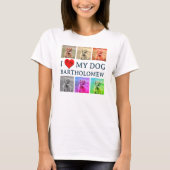 Custom I LOVE MY DOG Pop Art Pet Lover T-shirt (Voorkant)