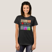 Custom I LOVE MY DOG Pop Art Pet Lover T-shirt (Voorkant volledig)