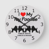 CUSTOM I Love My Four Speelgoed Poodle Dogs