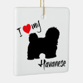 CUSTOM I Love My Havanese Dog Keramisch Ornament (Rechts)