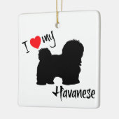 CUSTOM I Love My Havanese Dog Keramisch Ornament (Links)