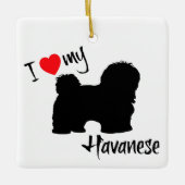 CUSTOM I Love My Havanese Dog Keramisch Ornament (Voorkant)