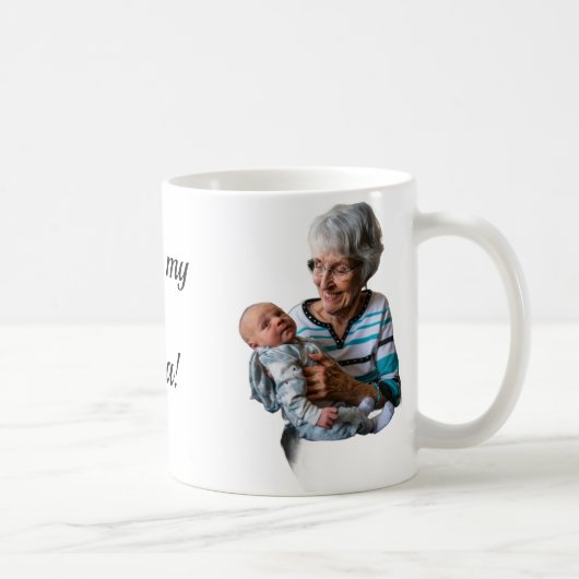Custom “I Love My Nana” Photo  typography Mug Koffiemok (Rechts)