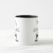 Custom I Love My Two Chihuahuas Mok (Midden)