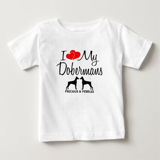Custom I Love My Two Dobermans (Voorkant)