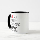 Custom I Love My Two Golden Retrievers Mok (Voorkant links)