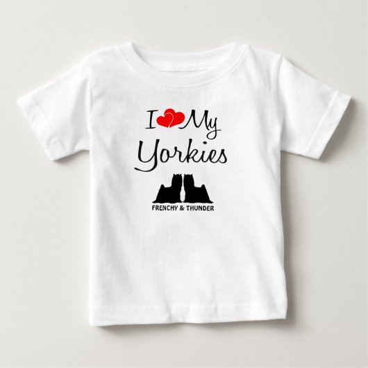Custom I Love My Two Yorkies (Voorkant)