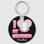 Custom I Love My Vriendin – Foto en naam toevoegen Sleutelhanger (Voorkant)