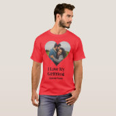 Custom I Love My Vriendin Heart Photo T-shirt (Voorkant volledig)