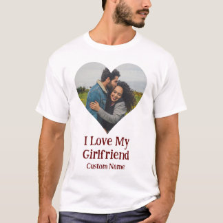 Custom I Love My Vriendin Heart Photo T-shirt