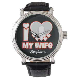 Custom I Love My Wife – Naam en foto toevoegen Horloge