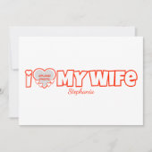 Custom I Love My Wife – Naam en foto toevoegen Kaart (Voorkant)