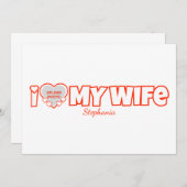 Custom I Love My Wife – Naam en foto toevoegen Kaart (Voorkant / Achterkant)